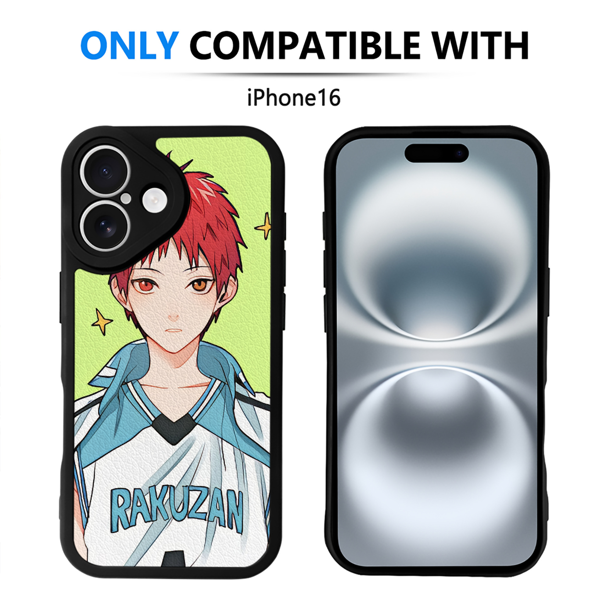 （画像用） ハイキュー!! Haikyu!! 【iPhone 16シリーズ対応】シリコンスマホケース（レザー調） 材質：シリコン